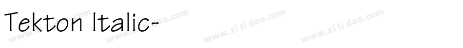 Tekton Italic字体转换